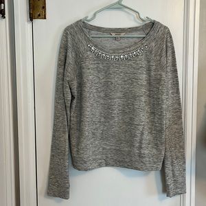 Decree Blouse With Jeweled Collar